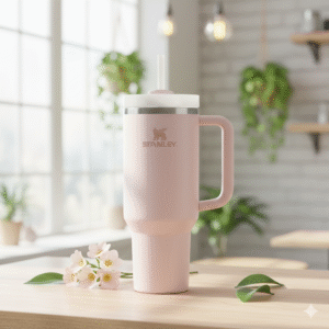 STANLEY Quencher H2.0 40 oz Tumbler – FlowState Lid, Insulated Stainless Steel Travel Cup with Handle & Straw – BPA-Free Rose Quartz 2.0