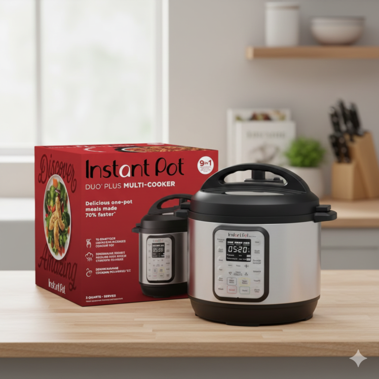 Instant Pot Duo Plus 9-in-1 Multicooker stainless steel pressure cooker 6 quart